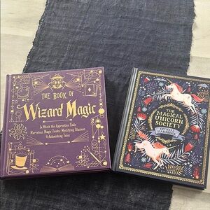 Set of 2 hardcover magic and unicorns books